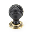 Ebony and AB Beehive Cabinet Knob 38mm | From The Anvil-Cabinet Knobs-Yester Home