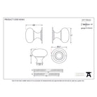 Ebony and PB Bun Mortice/Rim Knob Set | From The Anvil-Mortice Knobs-Yester Home