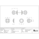 Ebony and PB Cottage Mortice/Rim Knob Set - Small | From The Anvil-Mortice Knobs-Yester Home