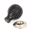 Ebony and PN Beehive Cabinet Knob 35mm | From The Anvil-Cabinet Knobs-Yester Home