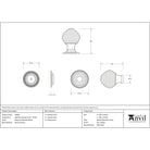 Ebony and PN Beehive Cabinet Knob 35mm | From The Anvil-Cabinet Knobs-Yester Home