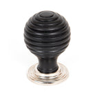Ebony and PN Beehive Cabinet Knob 35mm | From The Anvil - Cabinet Knobs - From The Anvil - Yester Home