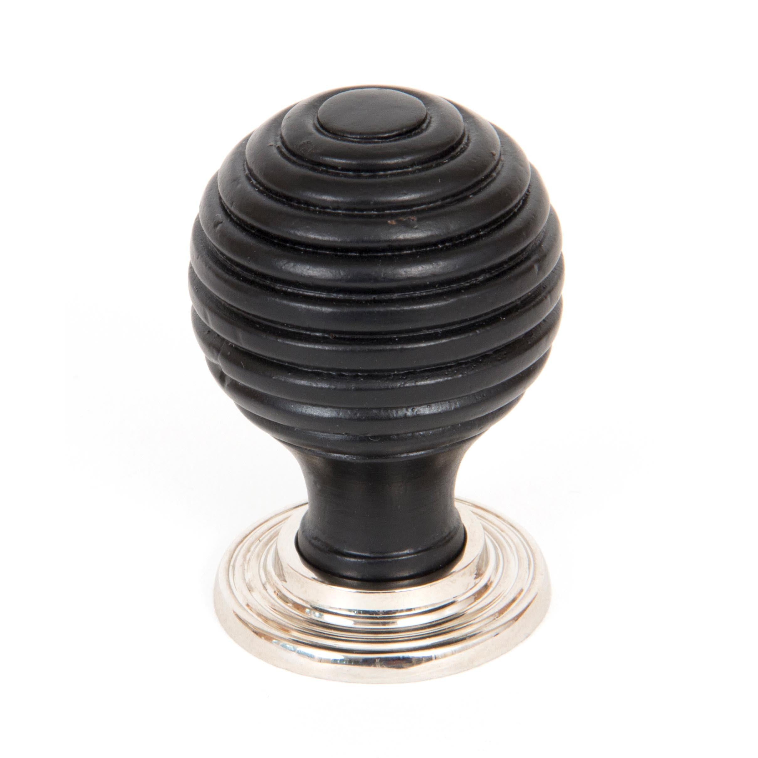 Ebony and PN Beehive Cabinet Knob 35mm | From The Anvil - Cabinet Knobs - From The Anvil - Yester Home