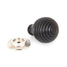 Ebony and PN Beehive Cabinet Knob 35mm | From The Anvil - Cabinet Knobs - From The Anvil - Yester Home