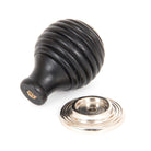 Ebony and PN Beehive Cabinet Knob 35mm | From The Anvil - Cabinet Knobs - From The Anvil - Yester Home