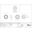 Ebony and PN Beehive Cabinet Knob 38mm | From The Anvil-Cabinet Knobs-Yester Home