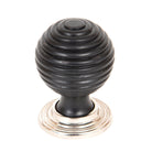 Ebony and PN Beehive Cabinet Knob 38mm | From The Anvil - Cabinet Knobs - From The Anvil - Yester Home