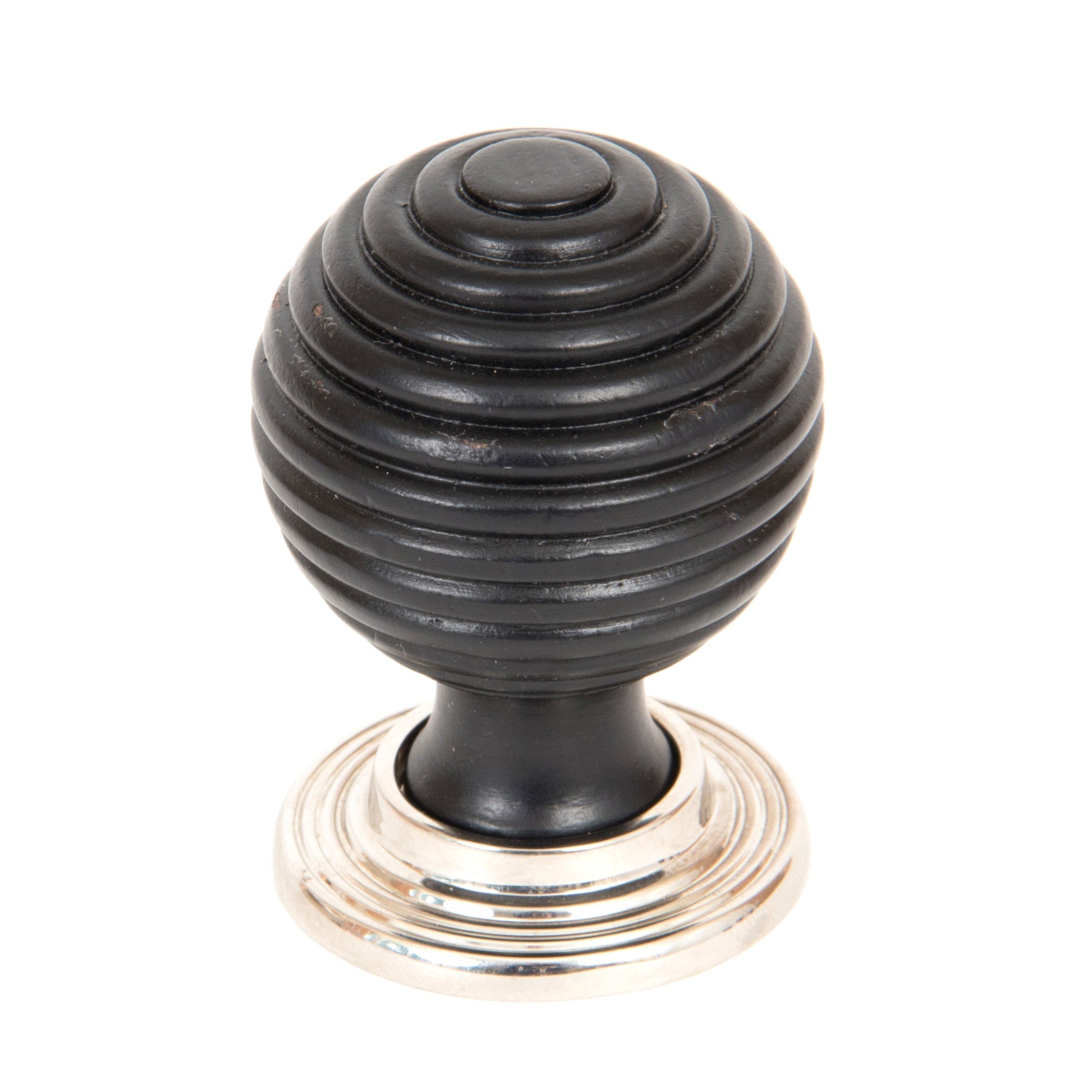 Ebony and PN Beehive Cabinet Knob 38mm | From The Anvil-Cabinet Knobs-Yester Home