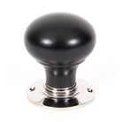 Ebony and PN Bun Mortice/Rim Knob Set | From The Anvil - Mortice Knobs - From The Anvil - Yester Home
