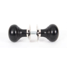 Ebony and PN Bun Mortice/Rim Knob Set | From The Anvil - Mortice Knobs - From The Anvil - Yester Home