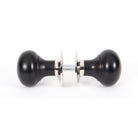 Ebony and PN Bun Mortice/Rim Knob Set | From The Anvil-Mortice Knobs-Yester Home