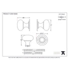Ebony and PN Bun Mortice/Rim Knob Set | From The Anvil-Mortice Knobs-Yester Home