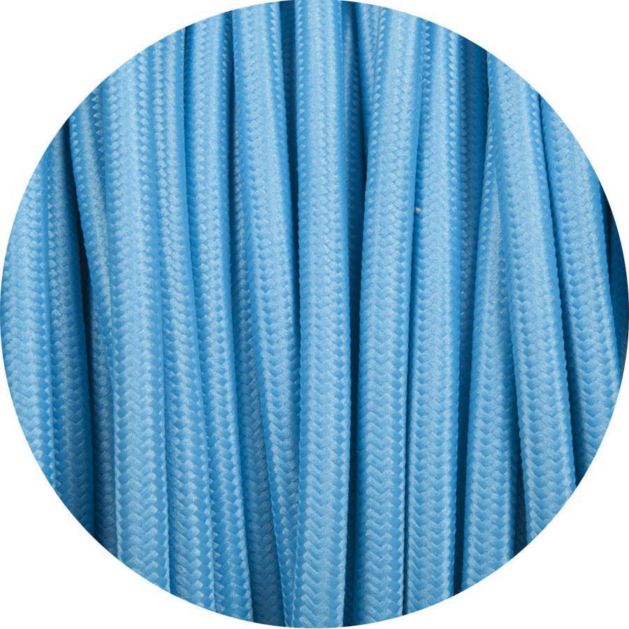 Electric Blue Round Fabric Cable-Fabric Cable-Yester Home
