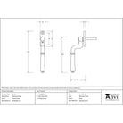 Electro Brass Teardrop Espag | From The Anvil - Espag. Fasteners - From The Anvil - Yester Home