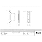 Electro Brassed ½" Rebate Kit for Sash Lock | From The Anvil - Sash Locks - From The Anvil - Yester Home