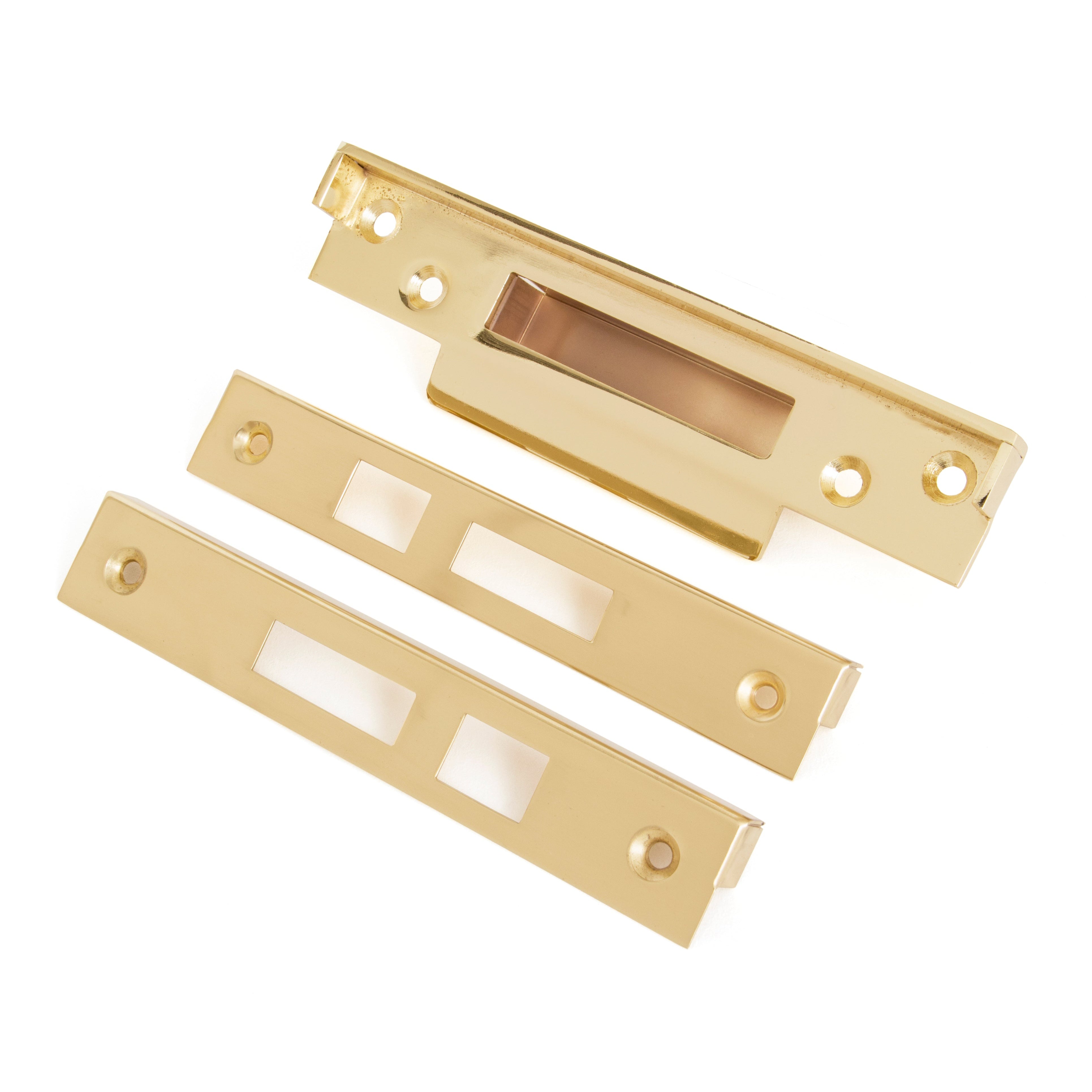 Electro Brassed ½" Rebate Kit for Sash Lock | From The Anvil-Sash Locks-Yester Home