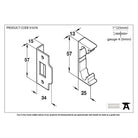 Electro Brassed ½" Rebate Kit for Tubular Mortice Latch | From The Anvil - Latches - From The Anvil - Yester Home