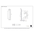Electro Brassed 2½" Bathroom Mortice Lock | From The Anvil - Bathroom Locks - From The Anvil - Yester Home