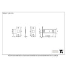 Electro Brassed 2½" Tubular Mortice Latch | From The Anvil-Latches-Yester Home