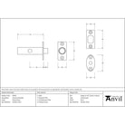 Electro Brassed Security Door Bolt | From The Anvil - Bolts - From The Anvil - Yester Home