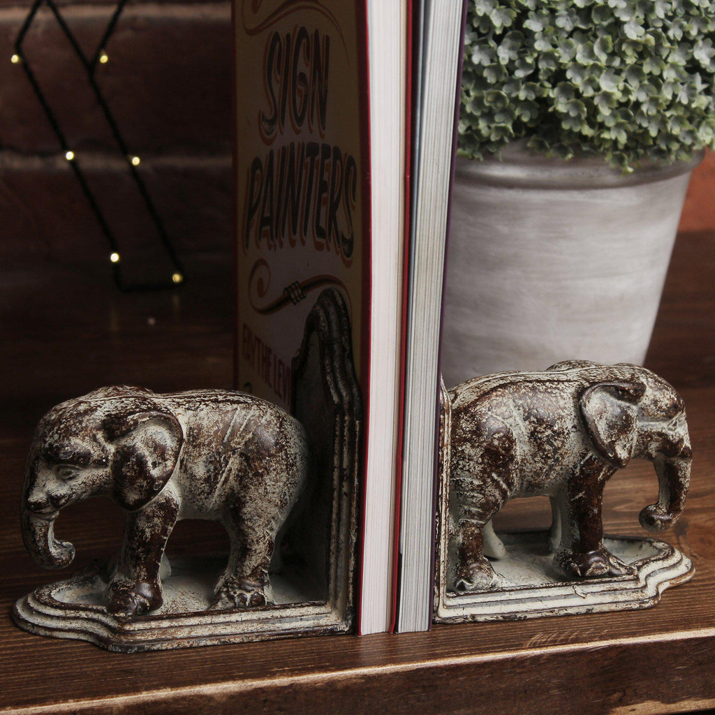 Elephant Iron Bookends-Bookends-Yester Home