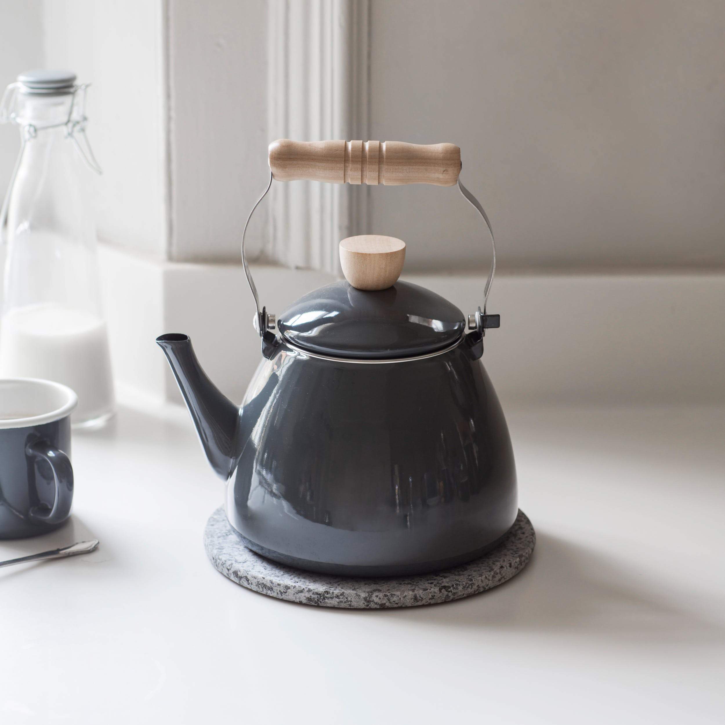Enamel Stove Kettle-Kitchen Accessories-Yester Home