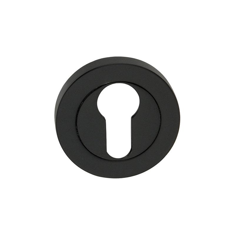 Euro Profile Escutcheon Matt Black-Escutcheons-Yester Home