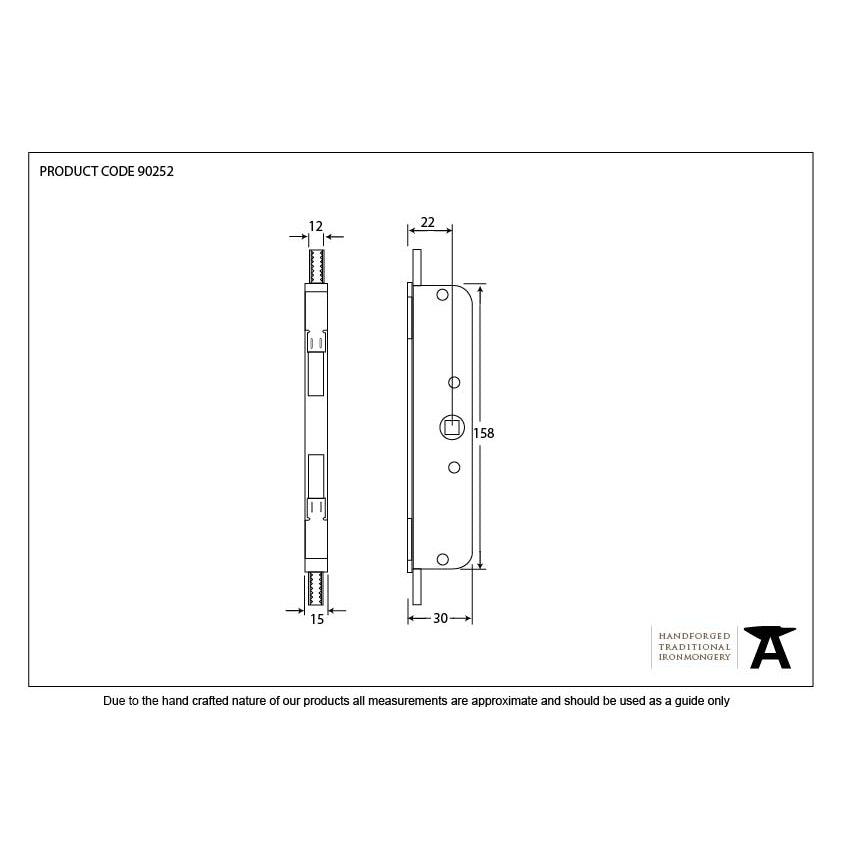 Excal - Claw Gearbox 22mm Backset | From The Anvil-Multi-Point Locks-Yester Home