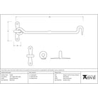 External Beeswax 10" Forged Cabin Hook | From The Anvil - Cabin Hooks - From The Anvil - Yester Home
