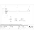 External Beeswax 12" Forged Cabin Hook | From The Anvil-Cabin Hooks-Yester Home