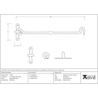 External Beeswax 12" Forged Cabin Hook | From The Anvil - Cabin Hooks - From The Anvil - Yester Home