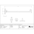 External Beeswax 16" Forged Cabin Hook | From The Anvil - Cabin Hooks - From The Anvil - Yester Home