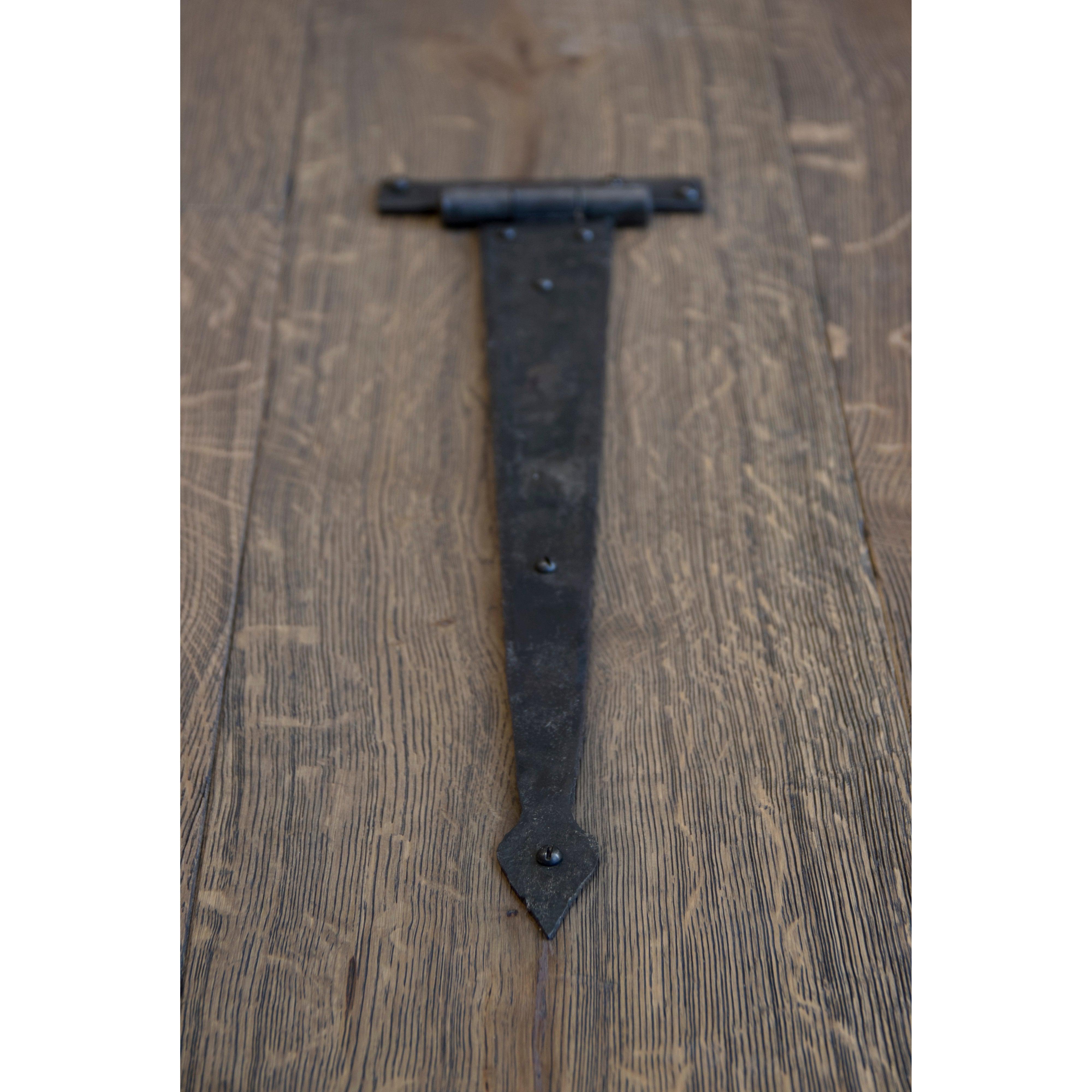 External Beeswax 18" Arrow Head T Hinge (pair) | From The Anvil-T Hinges-Yester Home