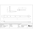 External Beeswax 24" Band & Spike Hinge (Pair) | From The Anvil - Hook & Band Hinges - From The Anvil - Yester Home