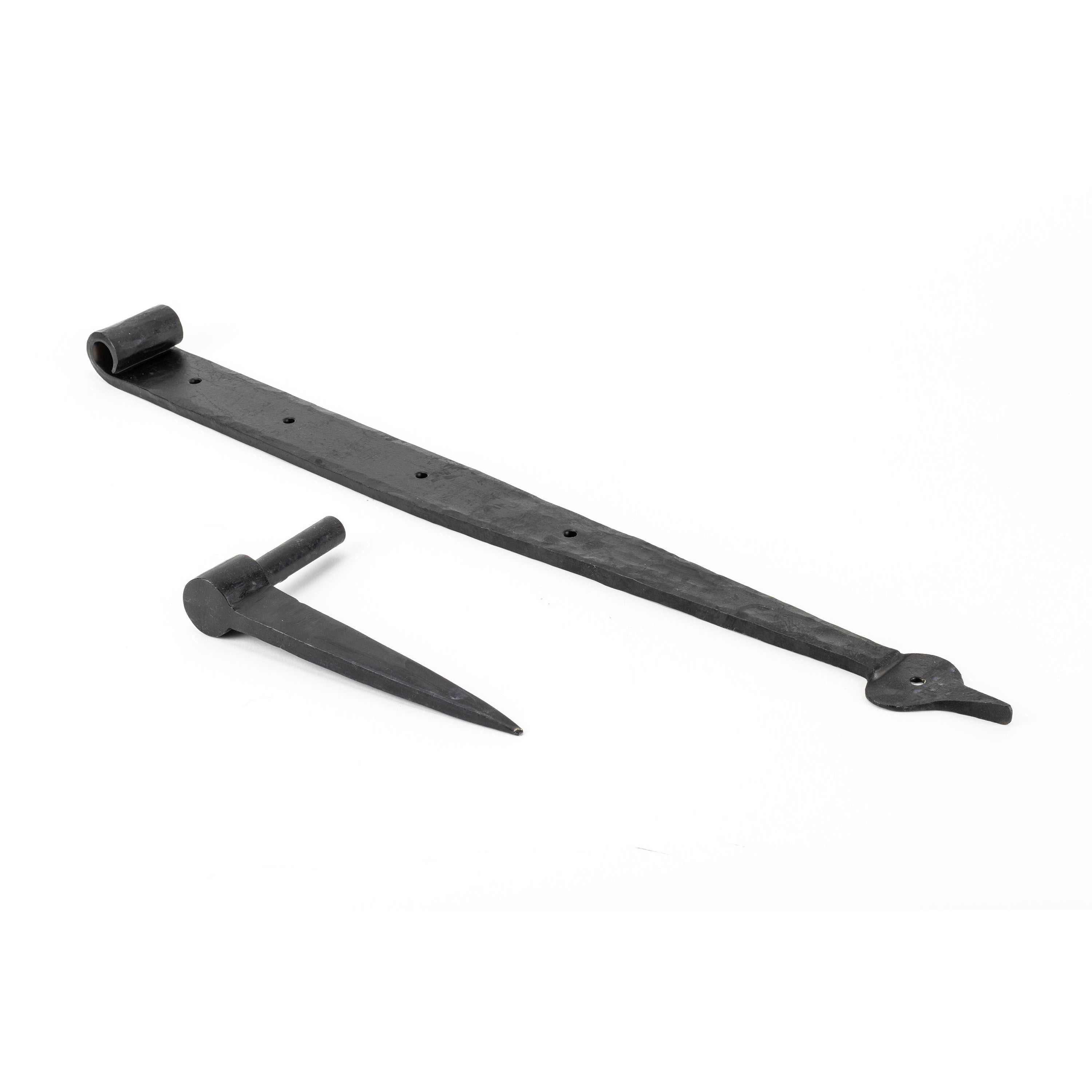 External Beeswax 24" Band & Spike Hinge (Pair) | From The Anvil-Hook & Band Hinges-Yester Home