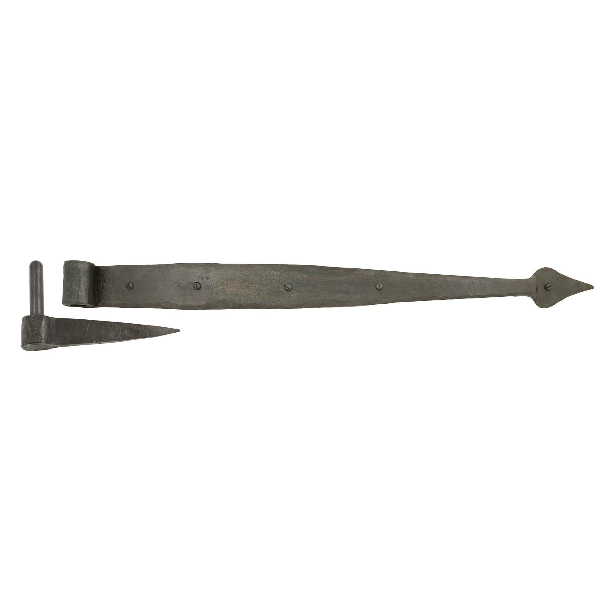 External Beeswax 24" Band & Spike Hinge (Pair) | From The Anvil - Hook & Band Hinges - From The Anvil - Yester Home