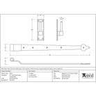 External Beeswax 24" Hook & Band Hinge - Cranked (pair) | From The Anvil - Hook & Band Hinges - From The Anvil - Yester Home