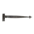 External Beeswax 24" Hook & Band Hinge - Cranked (pair) | From The Anvil-Hook & Band Hinges-Yester Home
