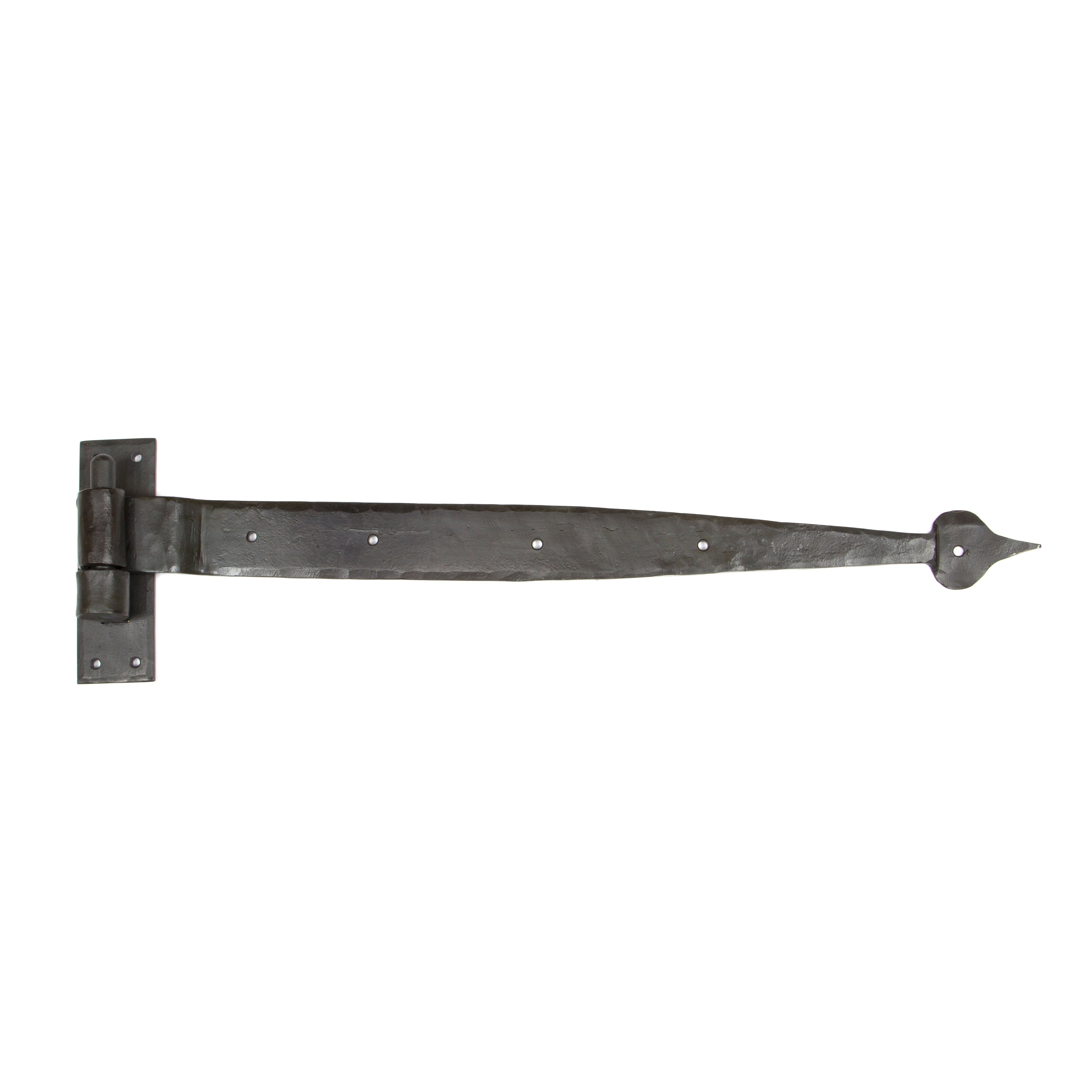 External Beeswax 24" Hook & Band Hinge - Cranked (pair) | From The Anvil-Hook & Band Hinges-Yester Home