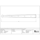 External Beeswax 24" Penny End Hinge Front (pair) | From The Anvil - Hinge Fronts - From The Anvil - Yester Home