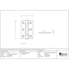 External Beeswax 3" Ball Bearing Butt Hinge (pair) | From The Anvil - Butt Hinges - From The Anvil - Yester Home