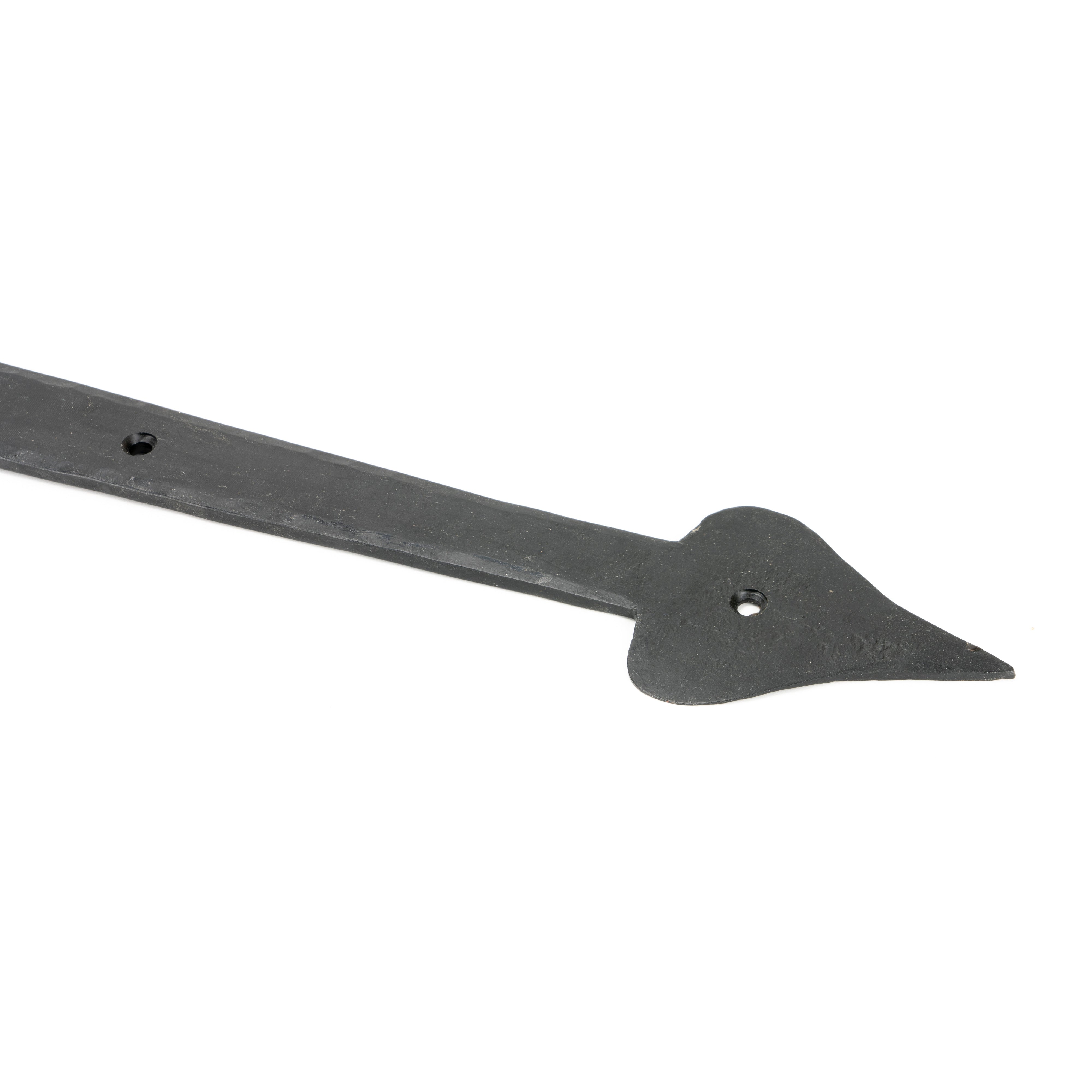 External Beeswax 35" Hook & Band Hinge - Cranked (pair) | From The Anvil-Hook & Band Hinges-Yester Home