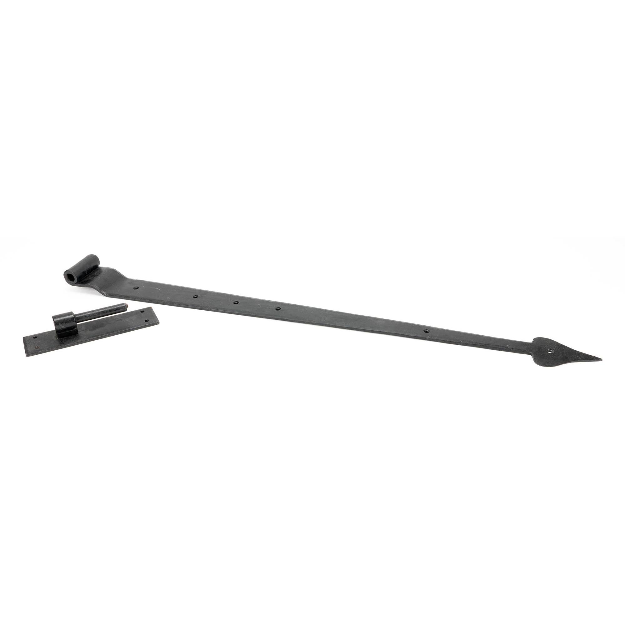 External Beeswax 35" Hook & Band Hinge - Cranked (pair) | From The Anvil - Hook & Band Hinges - From The Anvil - Yester Home