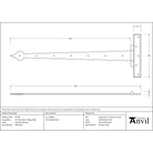 External Beeswax 36" Barn Door T Hinge (pair) | From The Anvil - T Hinges - From The Anvil - Yester Home