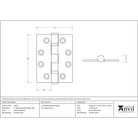 External Beeswax 4" Ball Bearing Butt Hinge (pair) | From The Anvil-Butt Hinges-Yester Home