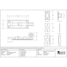 External Beeswax 4" Monkeytail Universal Bolt | From The Anvil - Bolts - From The Anvil - Yester Home
