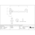 External Beeswax 6" Forged Cabin Hook | From The Anvil - Cabin Hooks - From The Anvil - Yester Home
