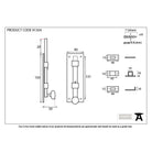 External Beeswax 6" Universal Bolt | From The Anvil - Bolts - From The Anvil - Yester Home