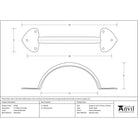 External Beeswax 8" Gothic D Handle | From The Anvil - D Handles - From The Anvil - Yester Home