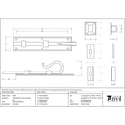 External Beeswax 8" Shepherd's Crook Universal Bolt | From The Anvil-Bolts-Yester Home